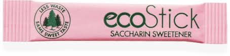 ECOStick Pink Saccharin Sweetener Packet Sticks, 0.5 Gram -- 3000 per case