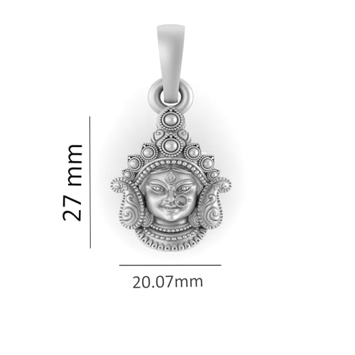 Pendentif Durga Maa en argent : offrez protection et santé