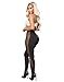 Atyfuniby High Waist Mesh Leggings for Women - Sexy Patchwork Sheer Tights Elastic Pencil Sweatpants Clubwear Black M