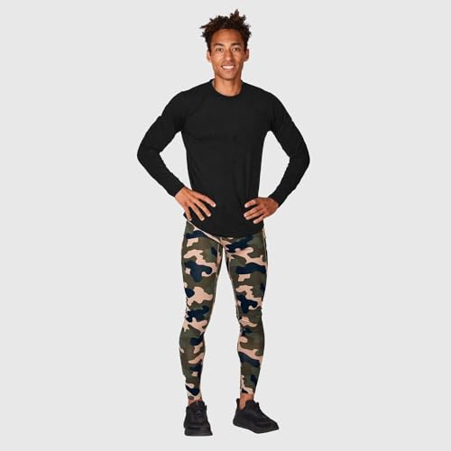 Mallas largas para correr transpirables SAYSKY Camo Combat verde running 4