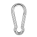 MarineNow Stainless Steel 316 Snap Hook Spring Loaded Link Carabiner Connector Marine Grade 11x120mm (4-3/4” x 7/16”), 01-Pack