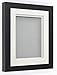 Price comparison product image Frame Company Rickman Box 3D Photo Frame, Wood, Black with Off-White Mount, A4 for image size 9x6 inch