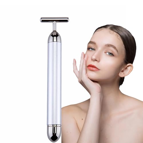 AMZVEZO Beauty Bar 24K Gold Facial Massager - Face T Shape Tool for Skin Care Tightening with...