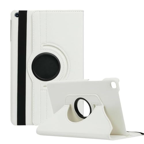 Image of M Cart Smart Rotate Hard Back Flip Stand Case Cover for Samsung Tab S6 Lite Cover 10.4 inch SM-P610 /P615 (White)