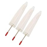 Gogogmee 幼稚園向け 子供用diy 空白油紙傘 手描き落書き傘 木製骨組み 安定素材 パーティー装飾用 3個セット