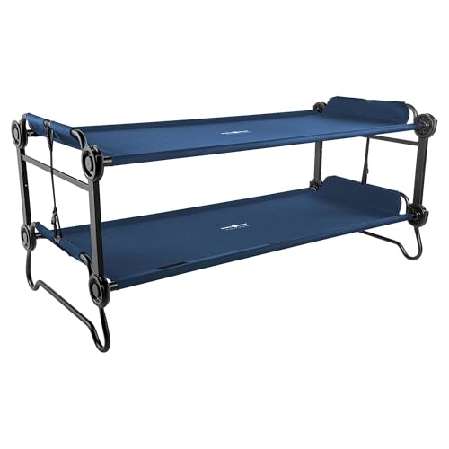 Disc-O-Bed Extra Large Portable Bunk Camping Cots, Navy