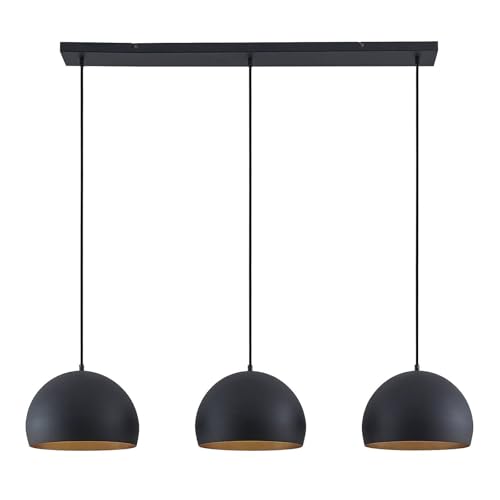 Lindby Pendelleuchte Tarjei (Modern) in Schwarz aus Metall (3 flammig, E27) - Deckenlampe Esstischlampe Hängelampe Hängeleuchte Wohnzimmerleuchte