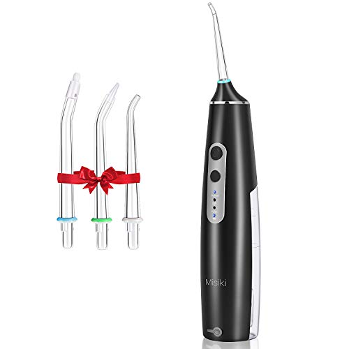 Misiki Water Flosser Cordless, Dental Oral Irrigator for Teeth, IPX7 Waterproof Portable Oral Irrigator, Electric Water Flosser with Build-in 2000mAh Rechargeable Lithium Battery for Home and Travel