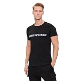 EMPORIO ARMANI t-shirt pour homme, manches mi-longues, col rond, chemise en coton stretch avec logo article 111035 4R516