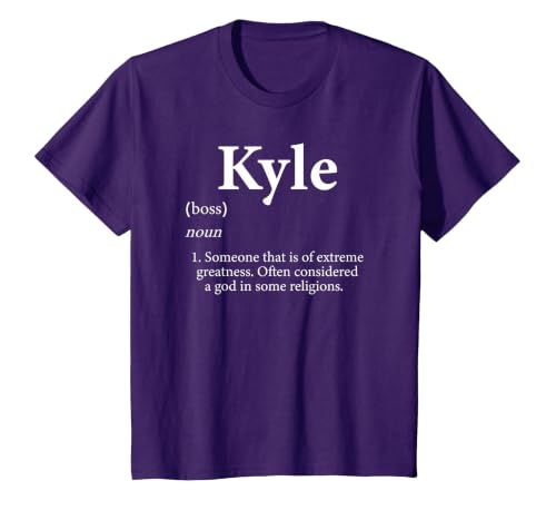 Kyle Definition Personalized Name Costume for Kyle T-Shirt, Youth, Purple, 4T