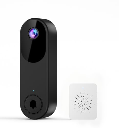 ZEOINE Wireless Video Doorbell Camera,Battery Powered Door Chime, Night Vision, 2-Way Audio,24/7 Live View, Optional Cloud Storage, 2.4GHz Wi-Fi Only