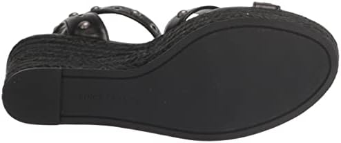 Vince Camuto Women's Feegella Embellished Espadrille Wedge Sandal, Black, 8 | Image 3