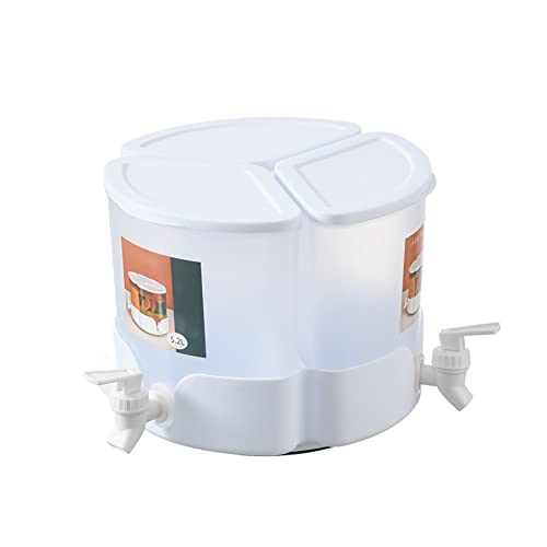 WUIIEN Dispensateur de Boisson en Plastique, Bouilloire Froide avec Robinet Rotation de Conception de Bouche Large Conception de Limonade pour réfrigérateur, fêtes et Utilisation laitier Cover