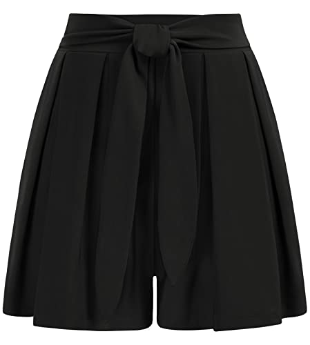 Kate Kasin Women's Pleated Bow Tie Shorts #TOP16