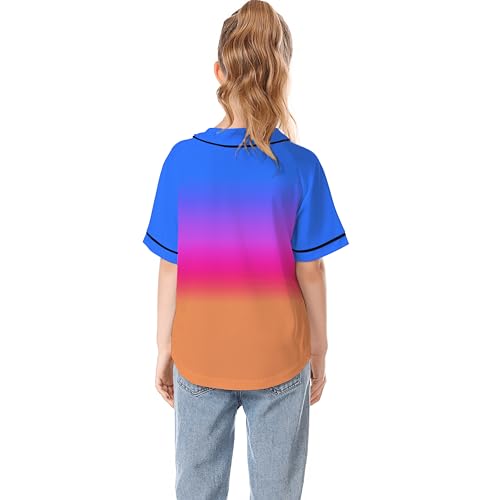 Image of Yuji Itadori Kids Baseball Jersey Button Boys Short Sleeve T-Shirts Hip Hop Fashion Casual Sports Solid Color Shirt