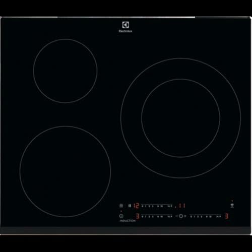 Electrolux EIT60342 Plaque à induction, série 300, 60 cm, 3 zones de cuisson, système Hob2Hood, fonction pause, 3 niveaux d'intensité, fonction PowerBoost,...