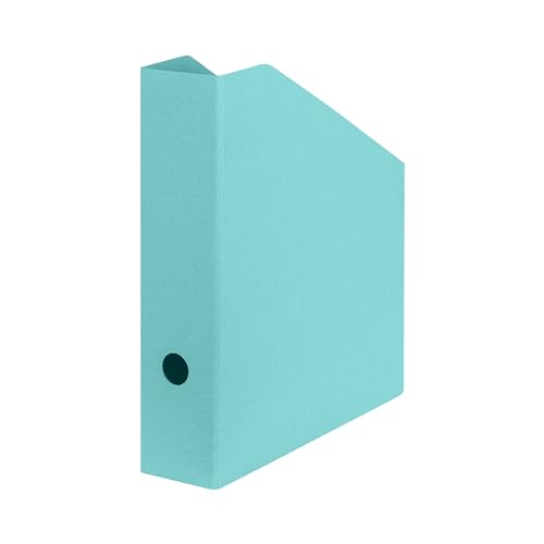 Original Falken 5er Pack Vegan Stehsammler Pure Pastell. Made in Germany. Zeitschriftensammler aus veredelter Buchbinderpappe für DIN A4/C4 7,5 cm breit, Öko Stehsammler, Griffloch, FSC