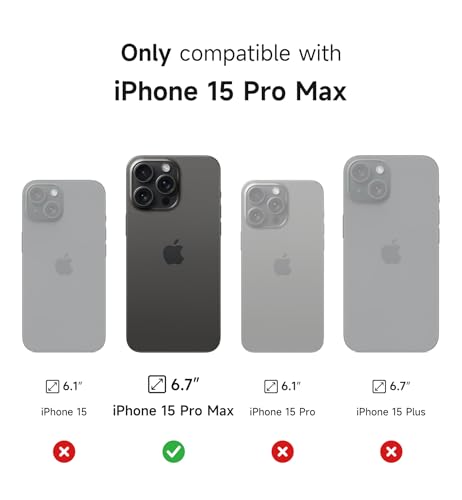 Image of SURITCH for iPhone 15 Pro Max Case with Magnetic Camera Slide Cover and Adjustable Kickstand, Compatible with MagSafe, Shockproof Bumper Case Slim Protective Cover 6.7 Inch, Starlight Blue