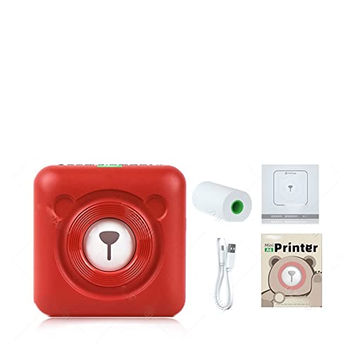 Image of Thermal Photo Printer Wireless Portable Label Maker Barcode Sticker(A6 203 Red)