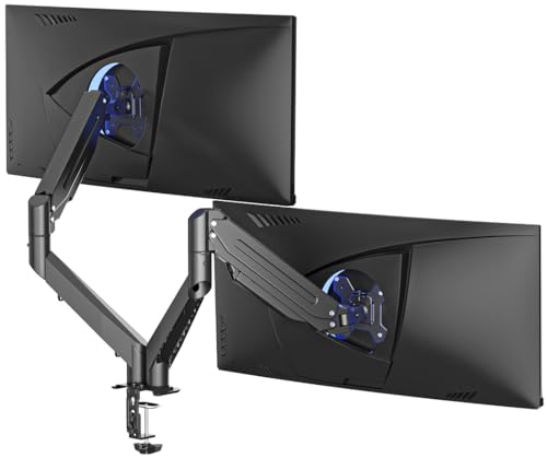 Image of Suptek Dual Monitor Mount Stand-Height Adjustable Gas Spring Monitor Arm Desk Mount for 2 Computer Screens 17 to 35 inches - Each Arm Holds up to 24.25lbs,Black(MD8SP)