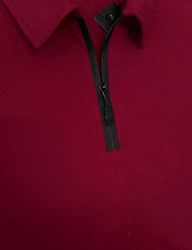 Image of EYEBOGLER Men's Trendy Polo Neck Full Sleeves Solid Regular Fit T-Shirt