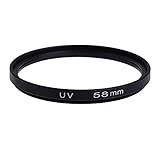 Hecho de metal (no plástico) Filtros Sky y UV Filtro de Protección UV Vanpower Protector de Lente Ultravioleta Ultravioleta de 58 mm para cámara Canon Nikon Sony (58MM)