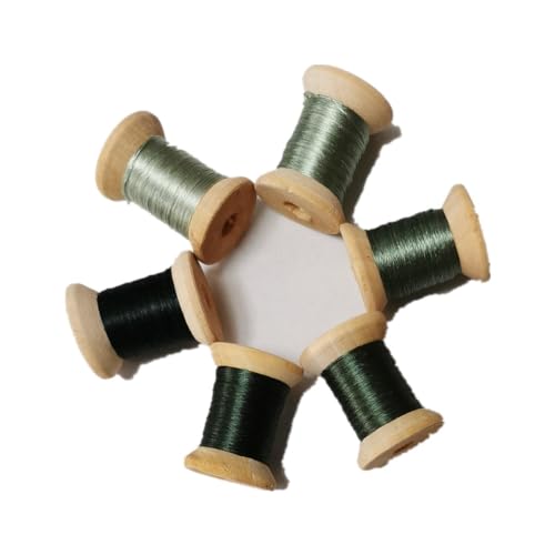 6 bobinas de hilo de seda de morera 100% natural, 20-22 m por color n.º 40