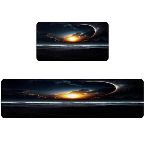 Tapete de cocina VAPOKF con diseño exclusivo de eclipse solar y acabado absorbente premium 2