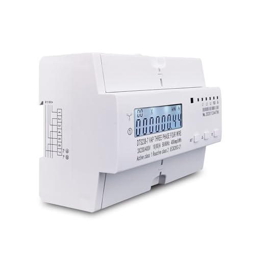 Compteur d'énergie triphasé rail DIN moniteur protection 380V 80A - 2