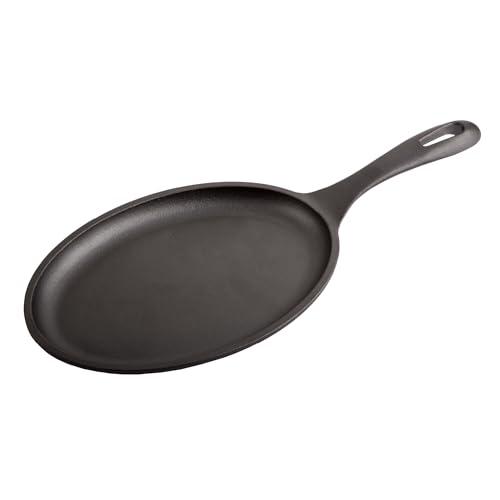 Victoria Padella per Fajita in Ghisa Stagionata Induzione da 25 cm, Adatta per, Fuoco, Barbecue, Forno, Vetroceramica e Gas, Cast Iron Skillet Senza Sostanze Tossiche, Senza PTFE e PFOA