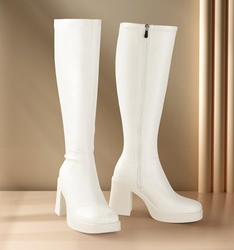 Bottes hautes à plateforme Ankis pour marcher sans douleur grâce au talon épais