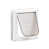 Picture of PetSafe 4-Way Interior Locking Cat Door - Allows Convenient Movement Between Rooms & Minimizes Scratching - Tinted Durable Plastic Privacy Door for Feeder & Litter Box