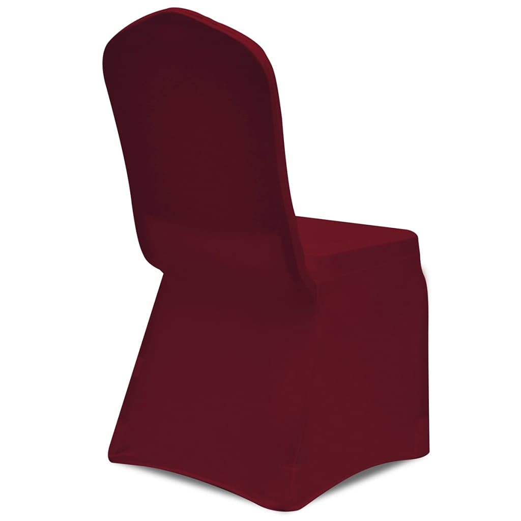 Générique Stuhlhussen, Bordeaux, 30 Stück | Elastischer Stoff, 10 % Elastan, bis 100 cm, für Hochzeit, Bankett, Konferenz