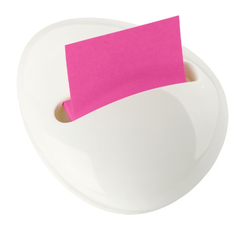 Post-it Pop-up Notes Dispenser for 3 x 3-Inch Notes, Pebble Collection by Karim, White Dispenser