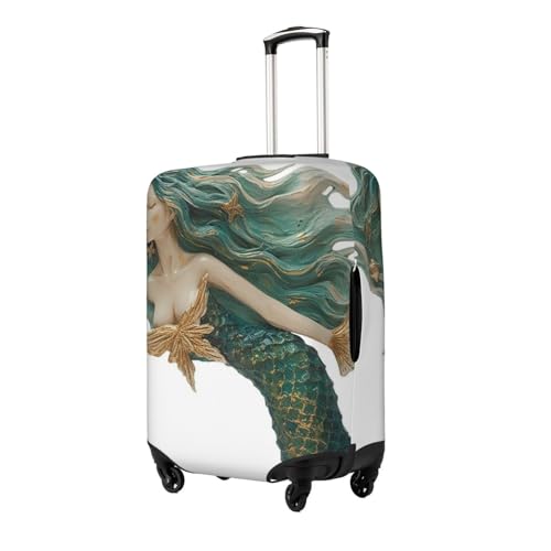 Travel Luggage Cover Anti-Scratch Suitcase Cover Protector Elastic Thicken Luggage Protector Washable Baggage Covers Art mermaid Suitcase Sleeve Fit 18-32 Inch Luggage Small2