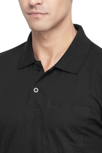 Image of Polo Full Sleeve t Shirt for Men Cotton with Pocket and Collar - Regular Fit Tshirt