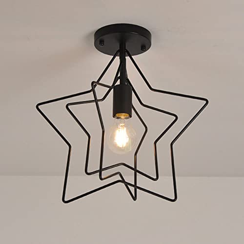 Mont-Plafond Semi-Flush étoile doré 12,6 pouces luminaire E27 couloir