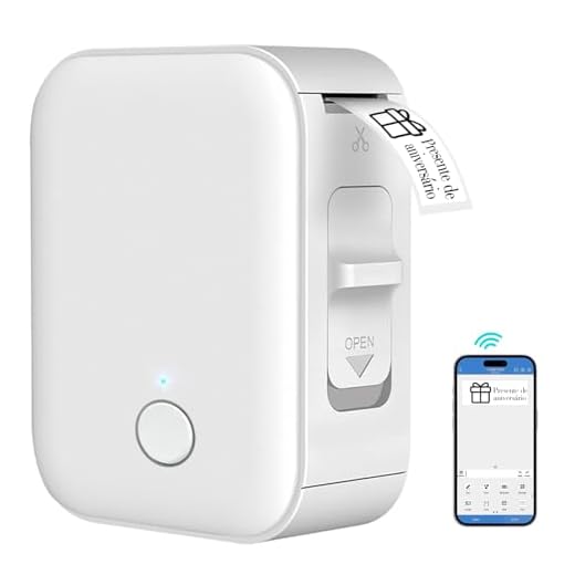 D110 Impressora de etiquetas térmicas portátil,Bluetooth Máquina de Etiquetar Pequena Impressora,Máquina de Etiquetar com Fita Térmica de Autocolantes para Casa Cozinha Escola Escritório.