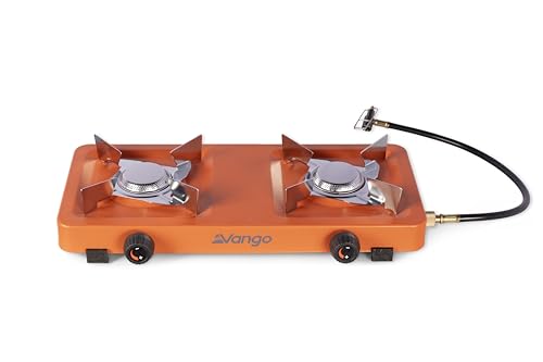 Vango Blaze Double Burner Camping Stove - Compact Outdoor Gas Cooker for Camping, BBQ & Cooking | Compliant with EN417 Standards
