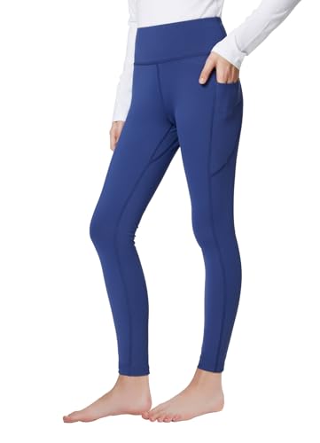 baleaf Girls' Fleece Lined Leggings Kids Warm Pants Youth Compression Yoga Athletic School Tights with Pockets