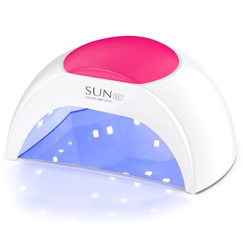 Lampara Uñas Semipermanentes - Lampara UV LED Uñas de Gel, Lampara de Uñas con 4 Temporizadores, Sensor Automático, Secador de Uñas de Gel Para Manicura/Pedicura, Lampara Led Uñas 48w Profesional