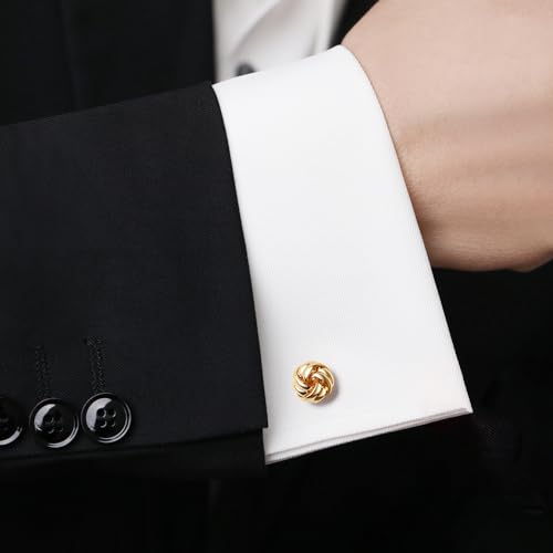 Mancuernillas Twist Knot HONEY BEAR Acero para Hombre miniatura 5