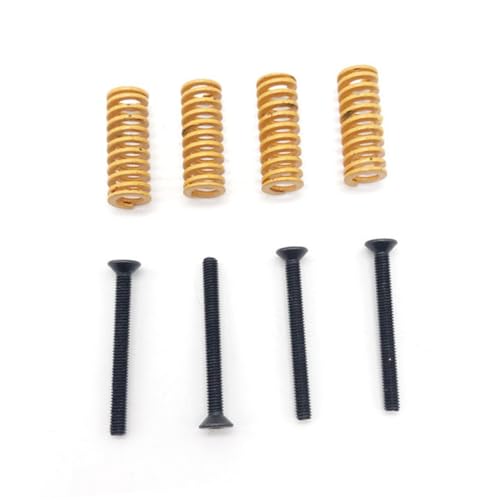 ULTECHNOVO Heated Bed Leveling Kit, M3x45 Screw Nut Set for 3d Printer Platform, Metal Spring Assembly for Easy Levellin