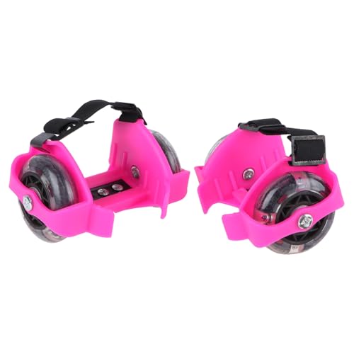 Abaodam 1Pair Adjustable Flash Roller Skates with Glittery Light Up Wheels Outdoor Skate Shoes for Ages for Fun and Exercise