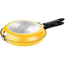 Tescoma Double Sided Frying Pan - Non Stick Pans for Cooking - Omelet Maker - 10-inch Top and 7-inch Base Non Stick Frying Pans