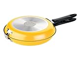 Tescoma 594346 Padella Doppia Girafrittata Antiaderente Per Frittata, Diametro 26 Cm, Giallo