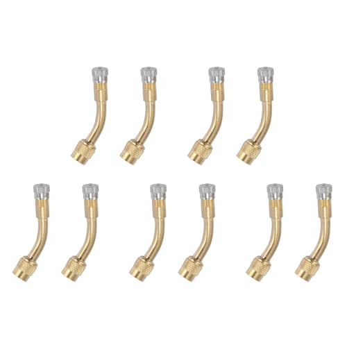 Sxmrmnx 10 adaptadores de extensión de válvula de neumático de ángulo de 135 grados para motocicletas y coches
