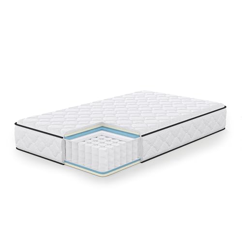STRUTTURA A 11 STRATI: Tessuto traspirante, strati comfort in schiuma, tessuto non tessuto traspirante Spunbond e strati stabilizzanti in feltro. Le molle insacchettate a 7 zone offrono sostegno mirato a testa, spalle, schiena e gambe.