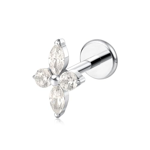 limerencia 18G Piercing al Corpo in Titanio,Piercing Labret per Donna Uomo,Helix Piercing con 6mm,8mm,10mm,Piercing Trago per Elice, Naso,Cartilagine e Labbro