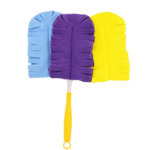 Image of 3 Packs Reusable Fleece Duster Refills for Swiffer, Mixed Color Heavy Duty Refills Compatible with Swiffer Hand Duster